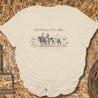 Printify T-Shirt S / Natural Best Decision Tee