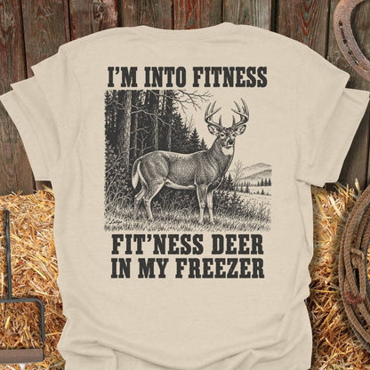 Printify T-Shirt S / Natural Fitness Deer Tee