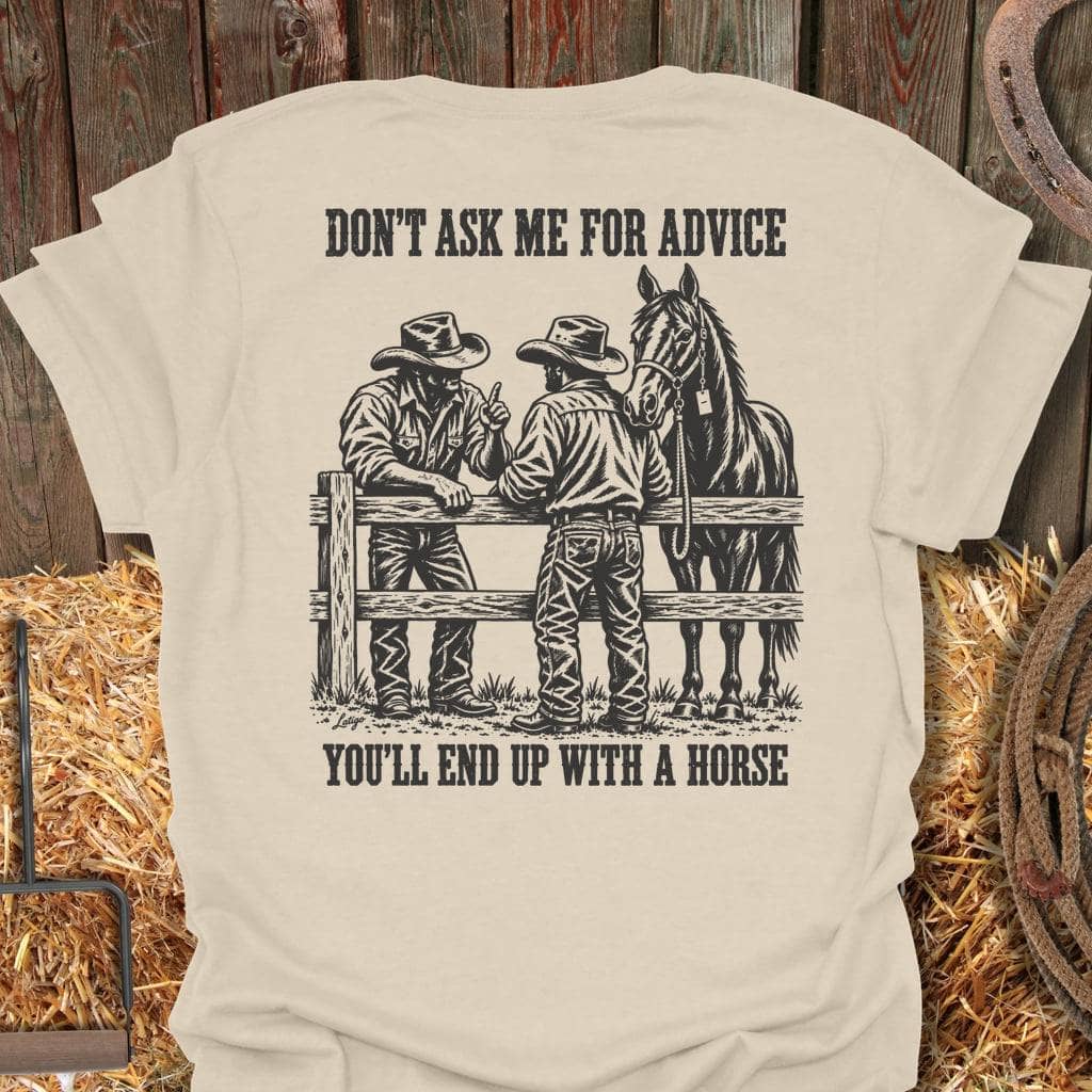 Printify T-Shirt S / Natural Horse Advice Tee