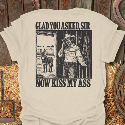 Printify T-Shirt S / Natural Kiss My Ass Tee