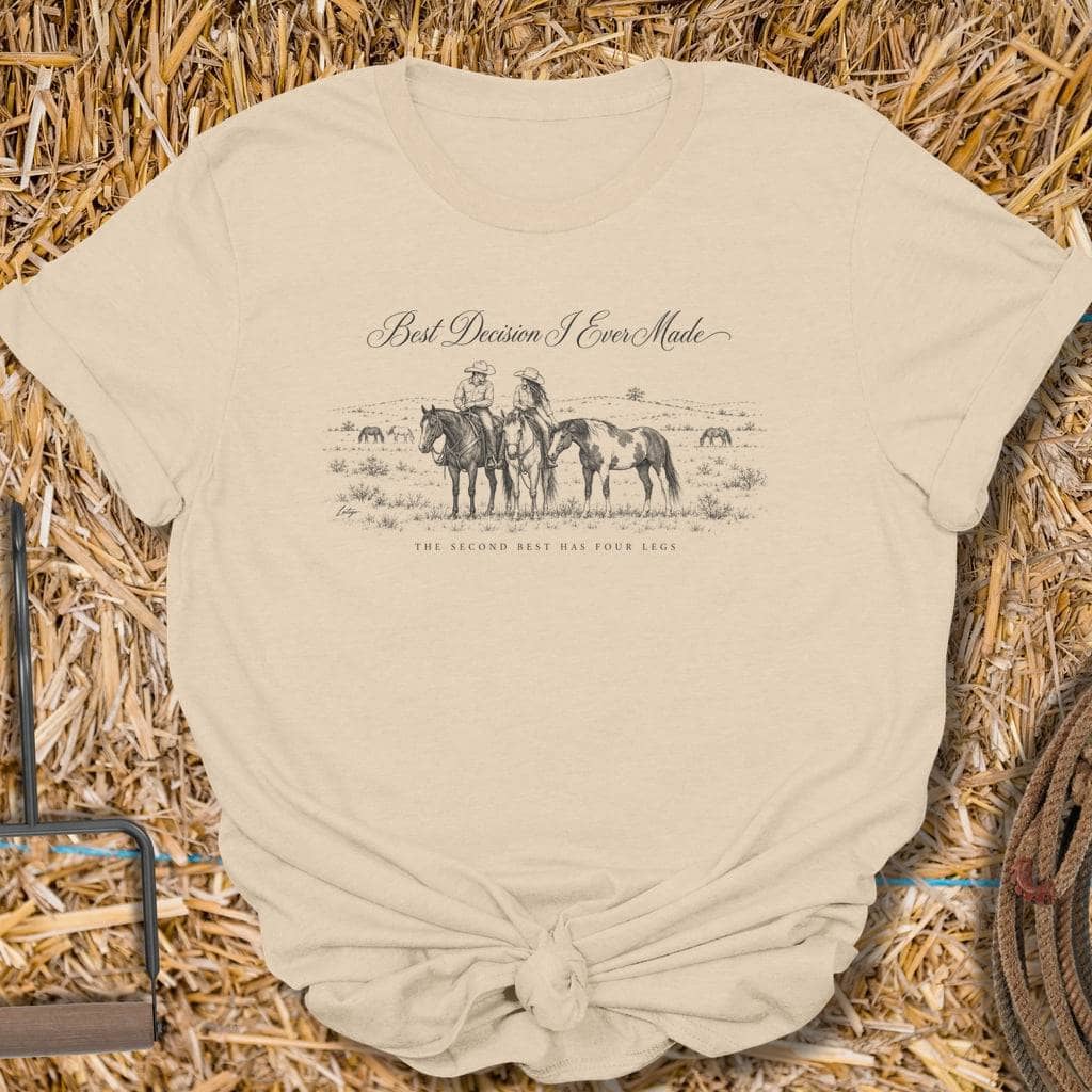 Printify T-Shirt S / Sand Best Decision Tee