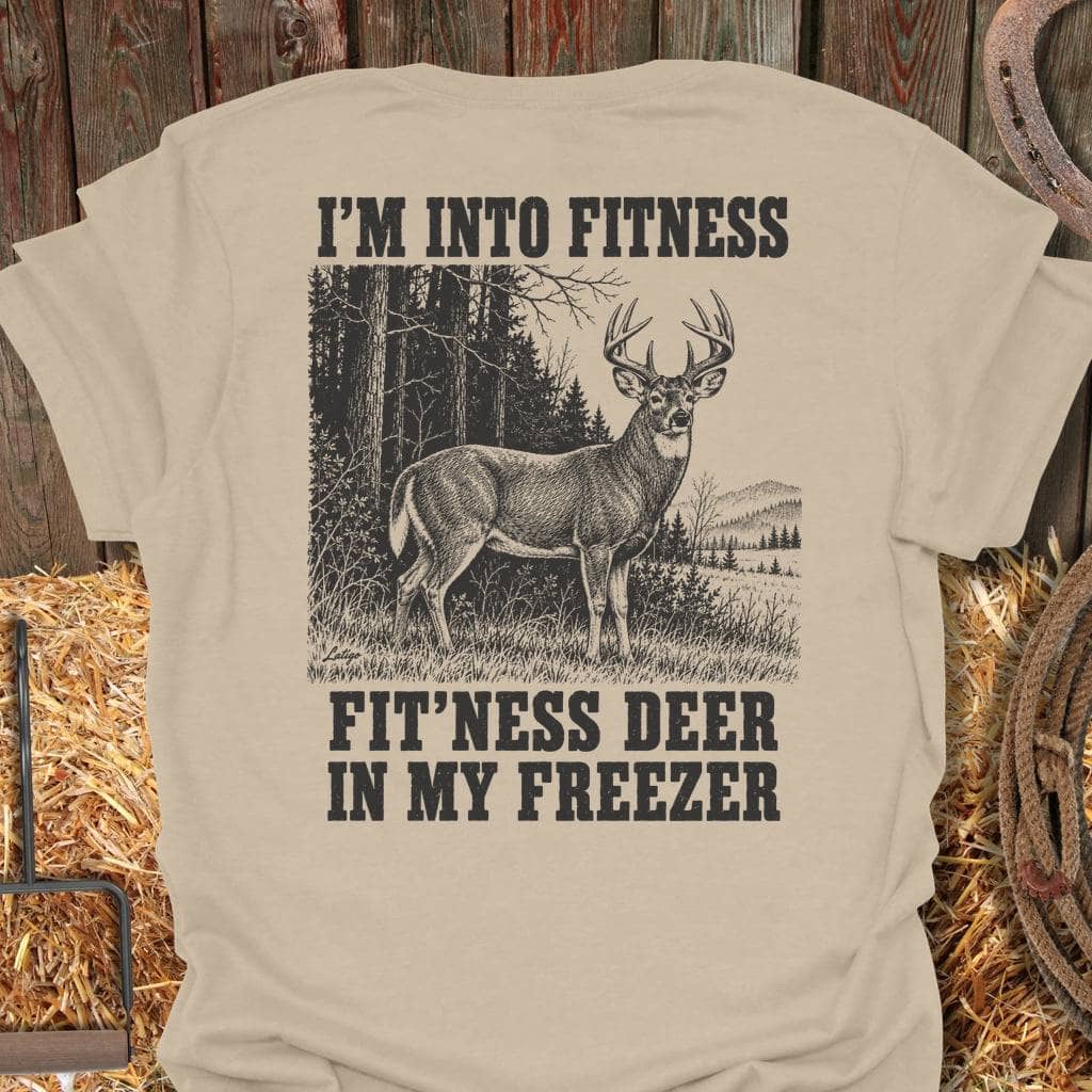 Printify T-Shirt S / Sand Fitness Deer Tee