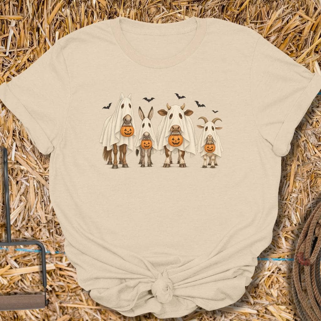Printify T-Shirt S / Sand Ghost Barn Tee