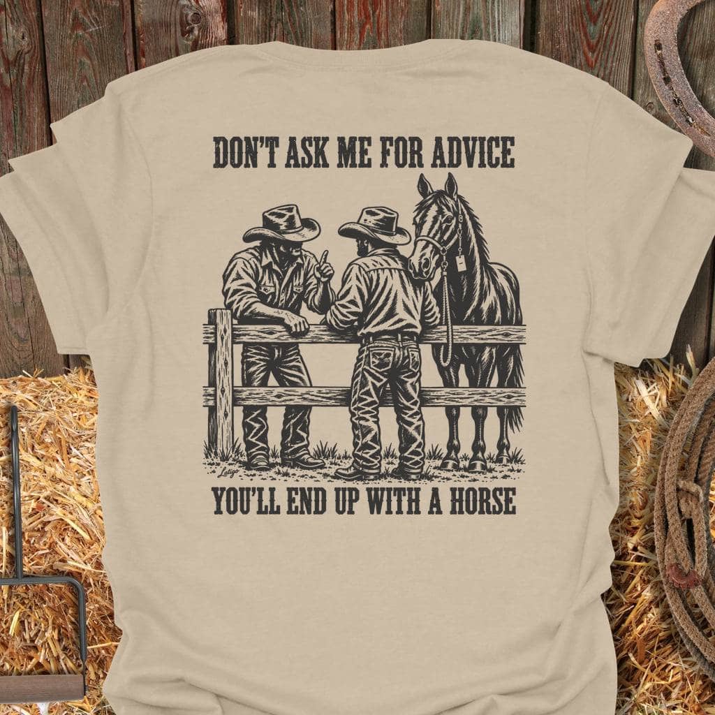 Printify T-Shirt S / Sand Horse Advice Tee