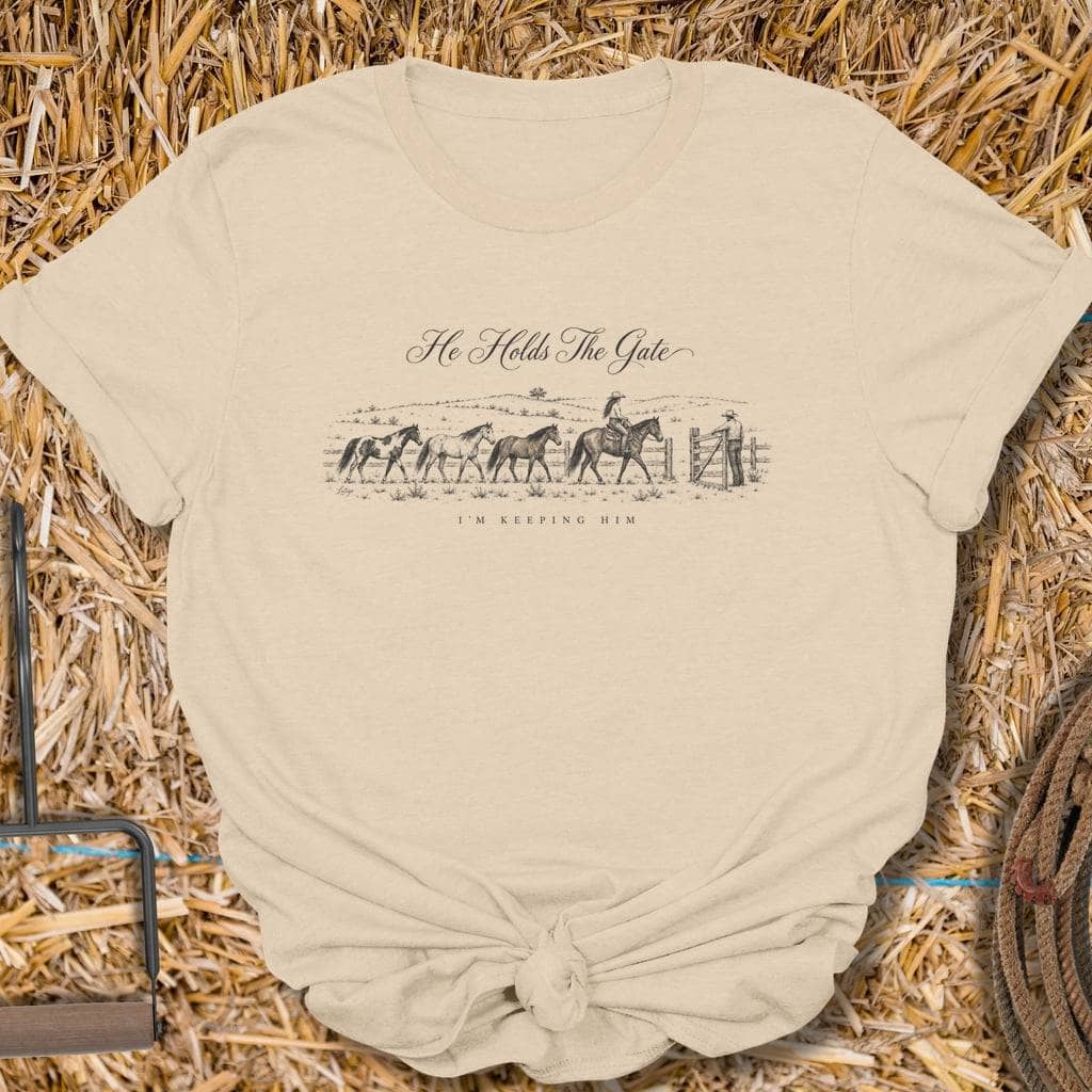 Printify T-Shirt S / Sand Keeping Him Tee