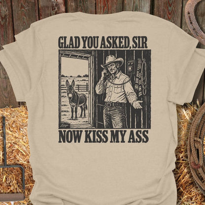 Printify T-Shirt S / Sand Kiss My Ass Tee