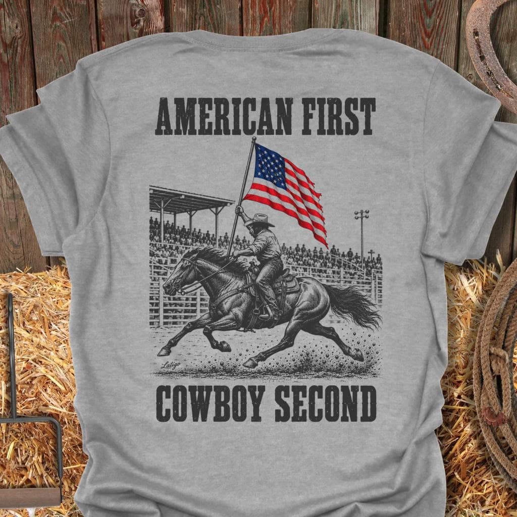 Printify T-Shirt S / Sport Grey American First Tee