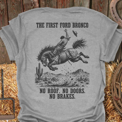 Printify T-Shirt S / Sport Grey First Bronco Tee