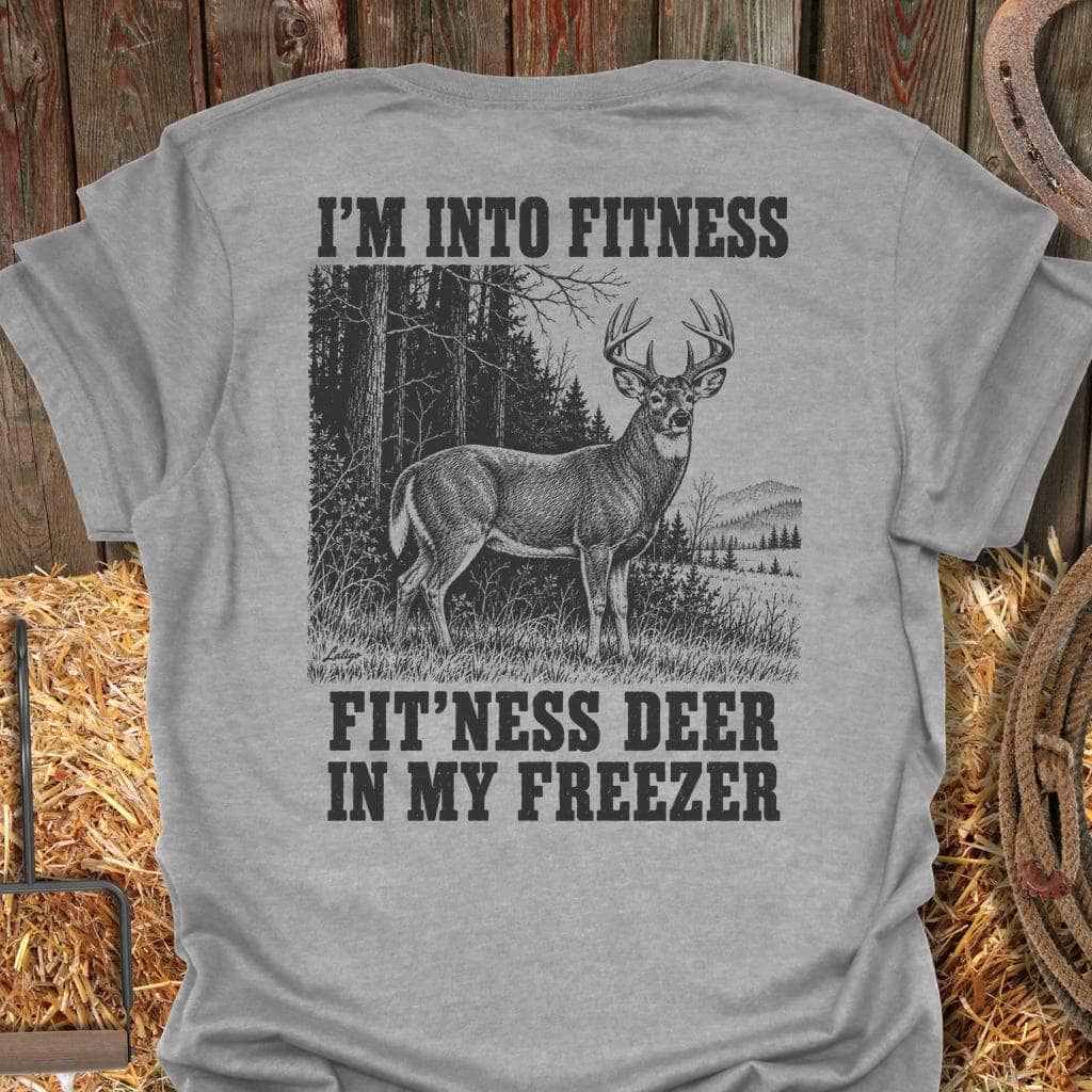 Printify T-Shirt S / Sport Grey Fitness Deer Tee