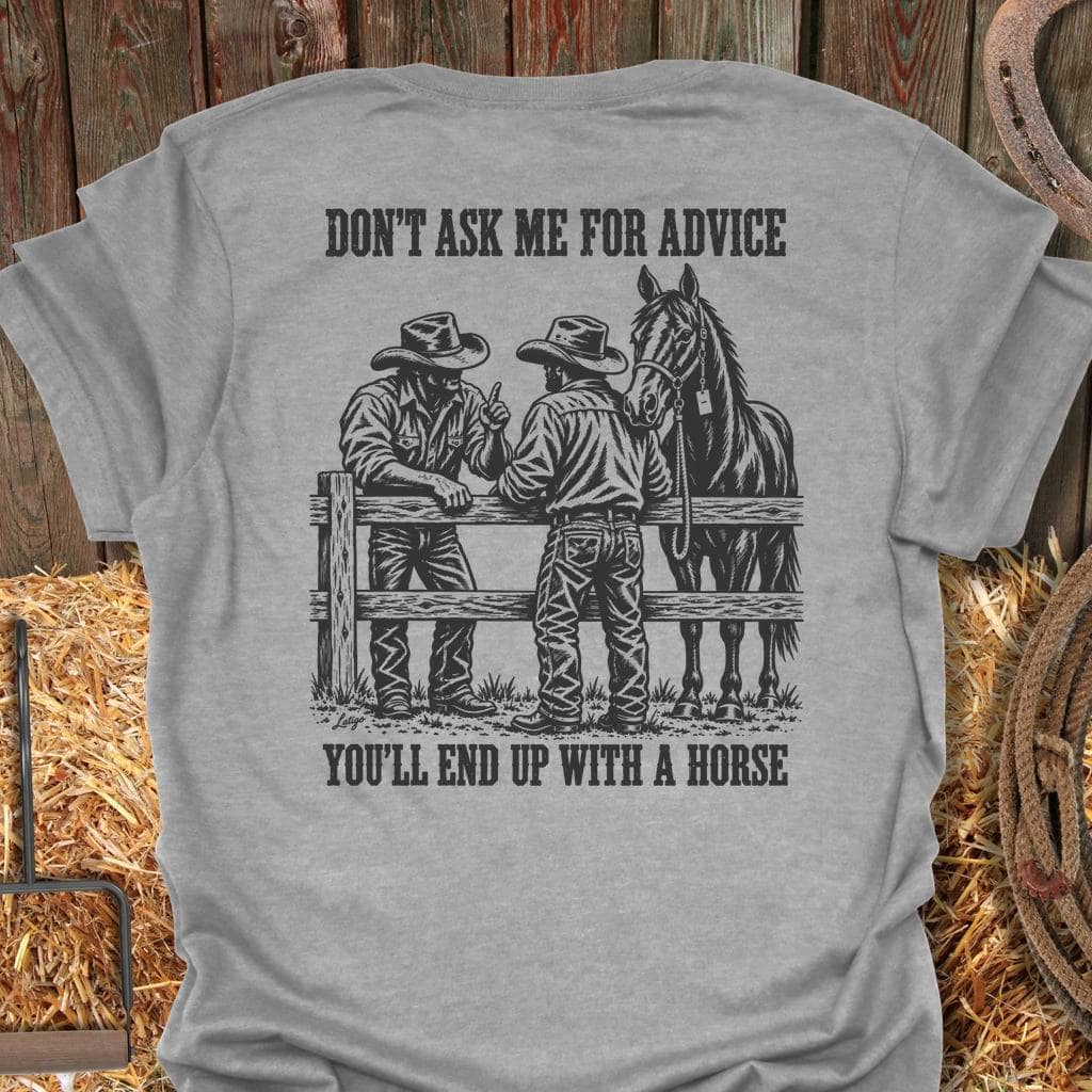 Printify T-Shirt S / Sport Grey Horse Advice Tee
