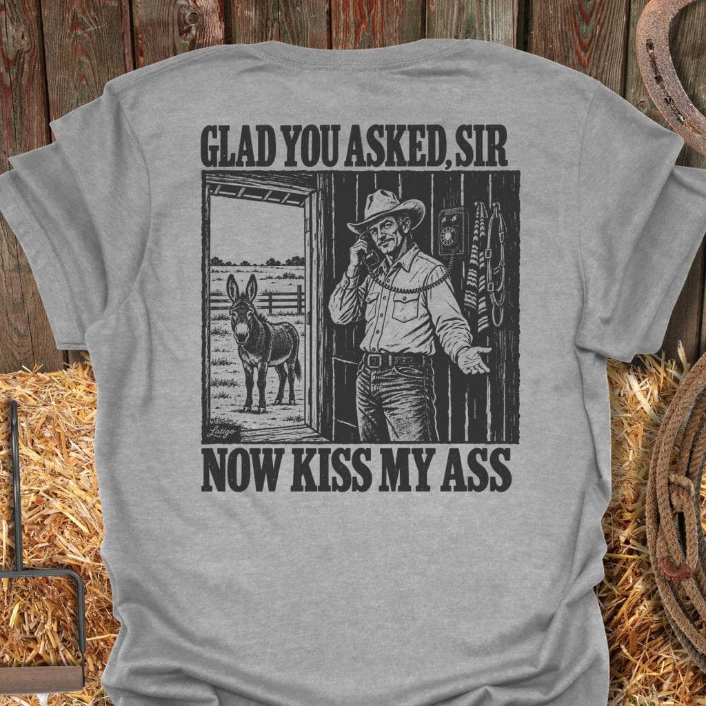 Printify T-Shirt S / Sport Grey Kiss My Ass Tee