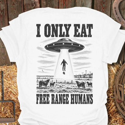 Printify T-Shirt S / White Free Range Tee