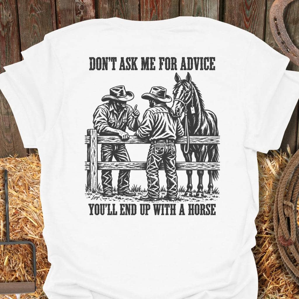 Printify T-Shirt S / White Horse Advice Tee