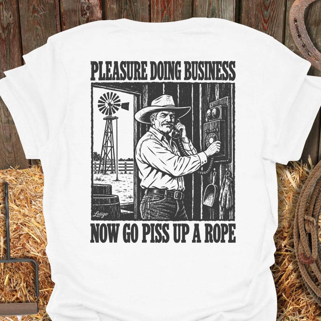Printify T-Shirt S / White Piss Up A Rope Tee