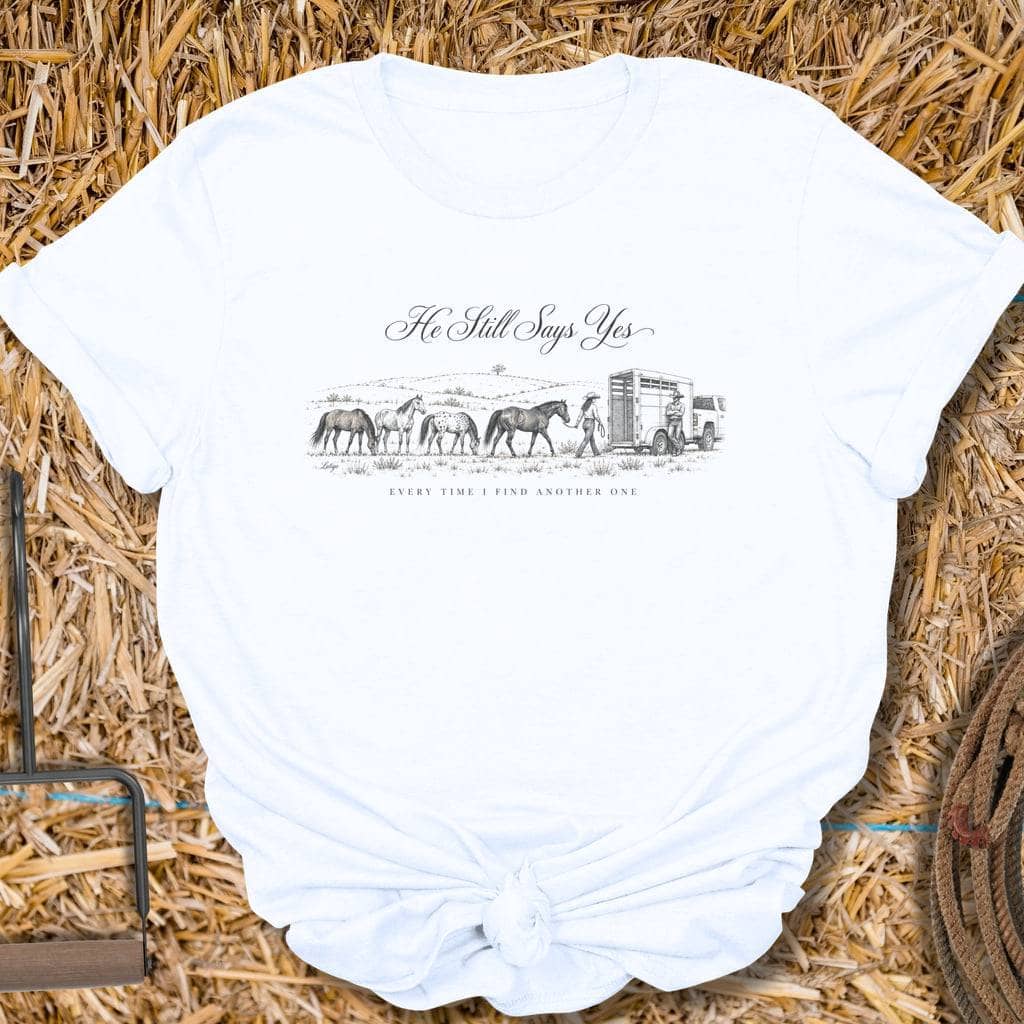 Printify T-Shirt S / White Still Says Yes Tee