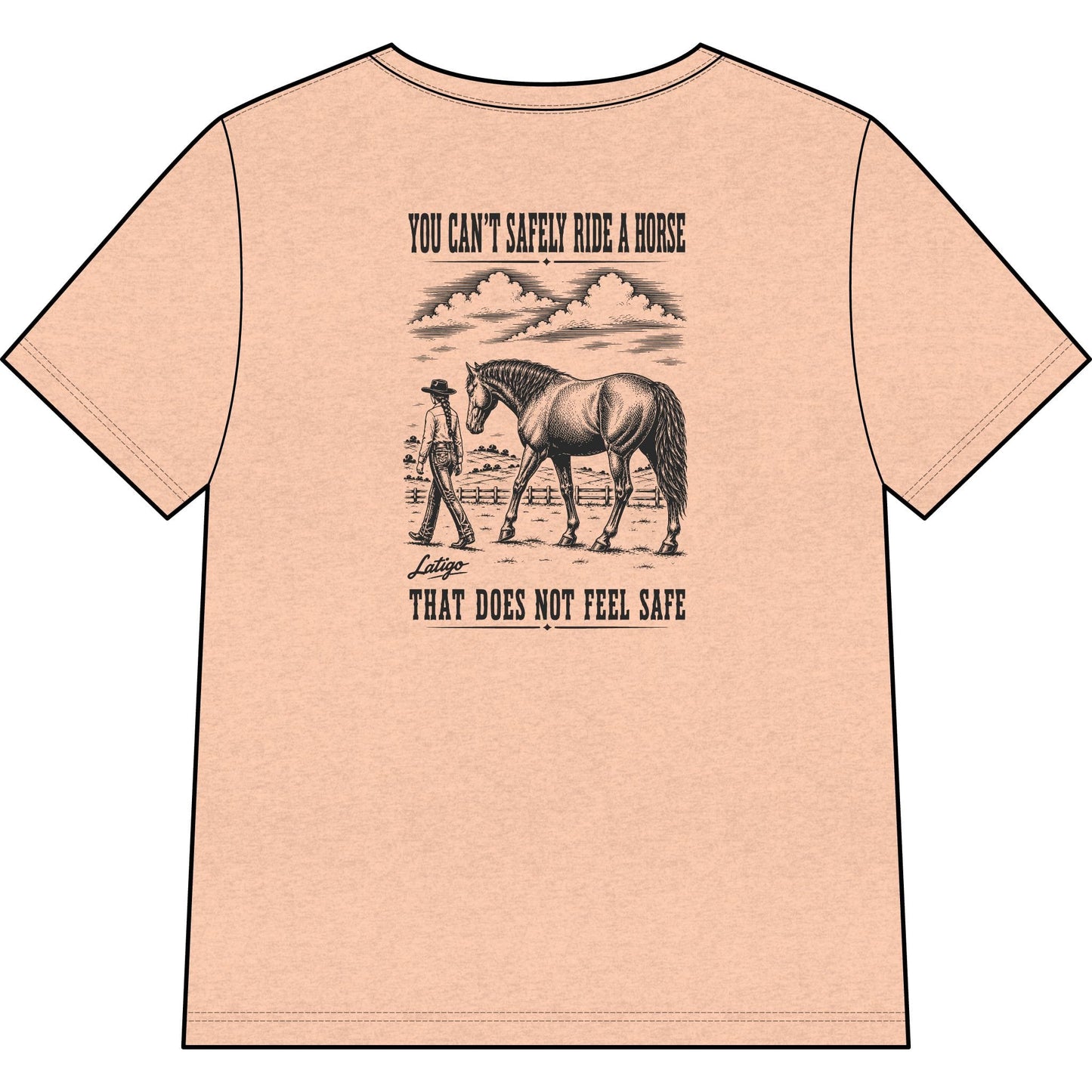 Printify T-Shirt Safe Heather V-Neck Tee