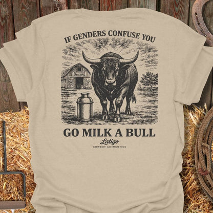 Printify T-Shirt Sand / 4XL Milk A Bull Big Country Tee