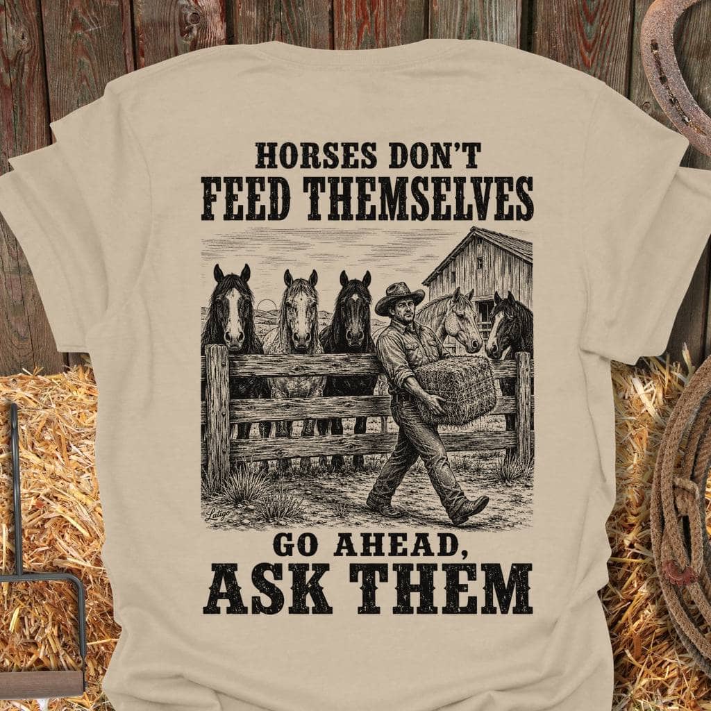 Printify T-Shirt Sand / S Ask Them Tee