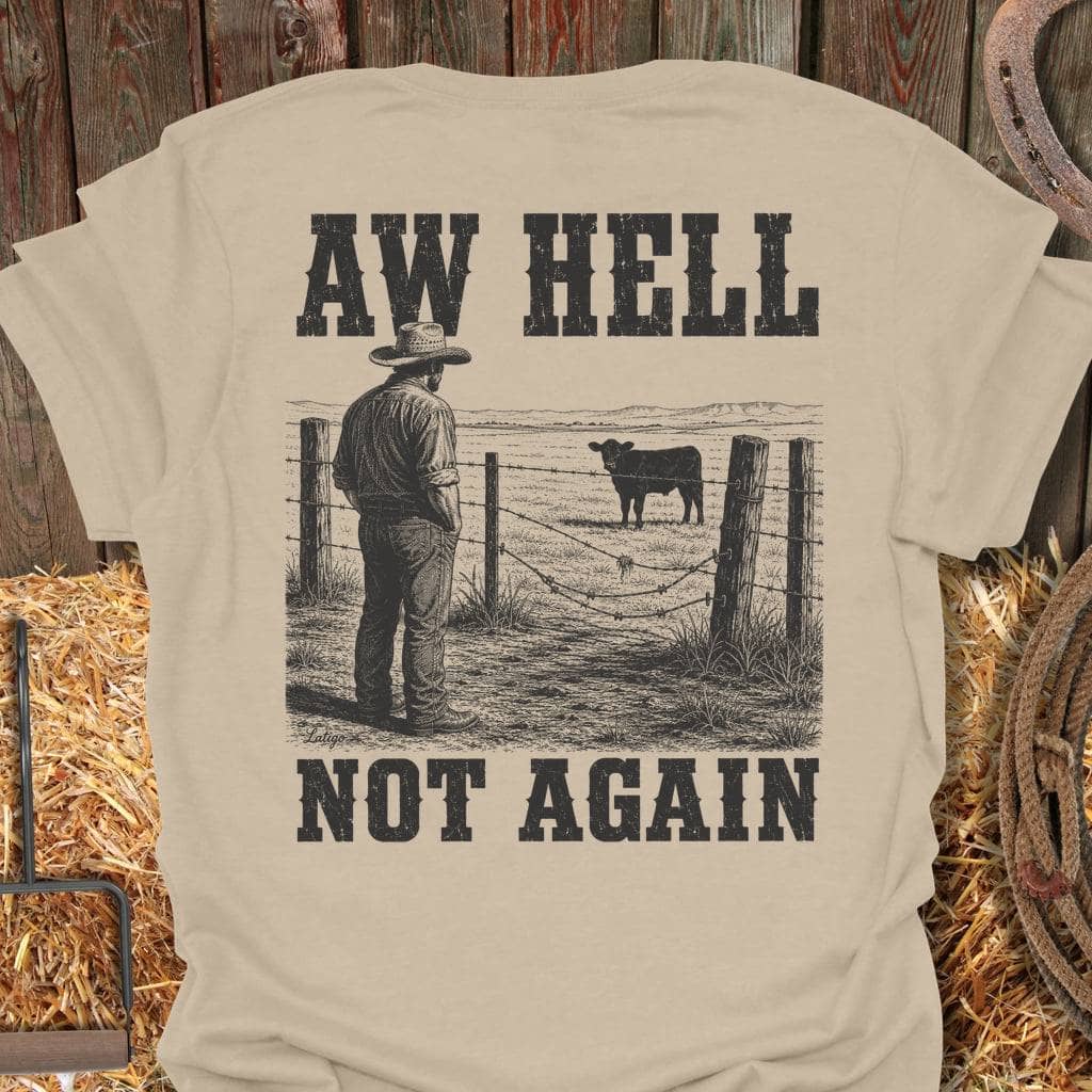 Printify T-Shirt Sand / S Aw Hell Tee