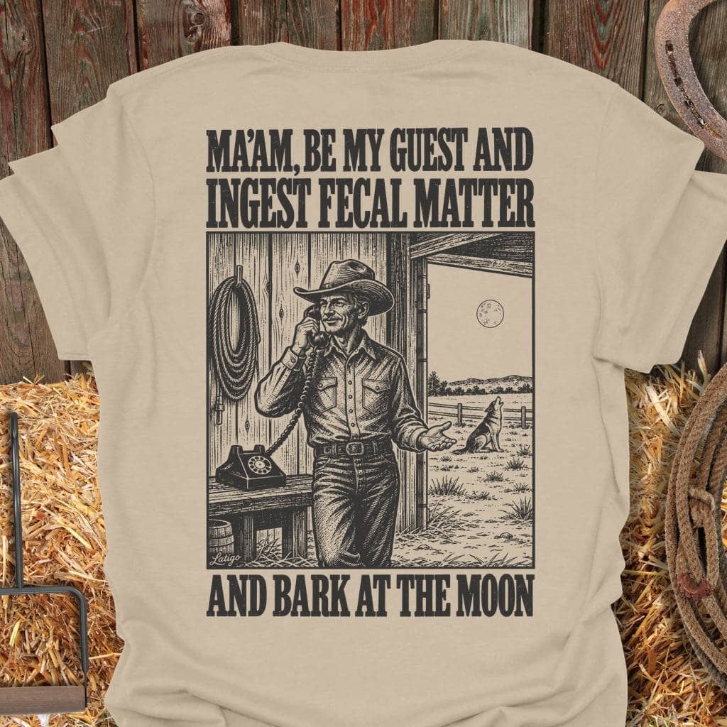 Printify T-Shirt Sand / S Bark At The Moon Tee
