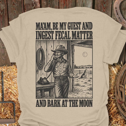 Printify T-Shirt Sand / S Bark At The Moon Tee