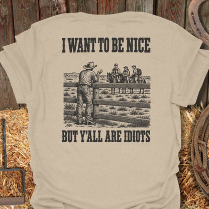 Printify T-Shirt Sand / S Be Nice Tee