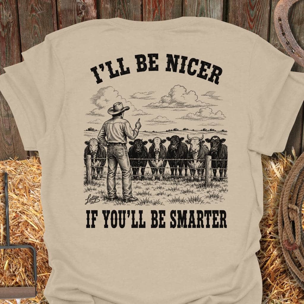 Printify T-Shirt Sand / S Be Smarter Tee