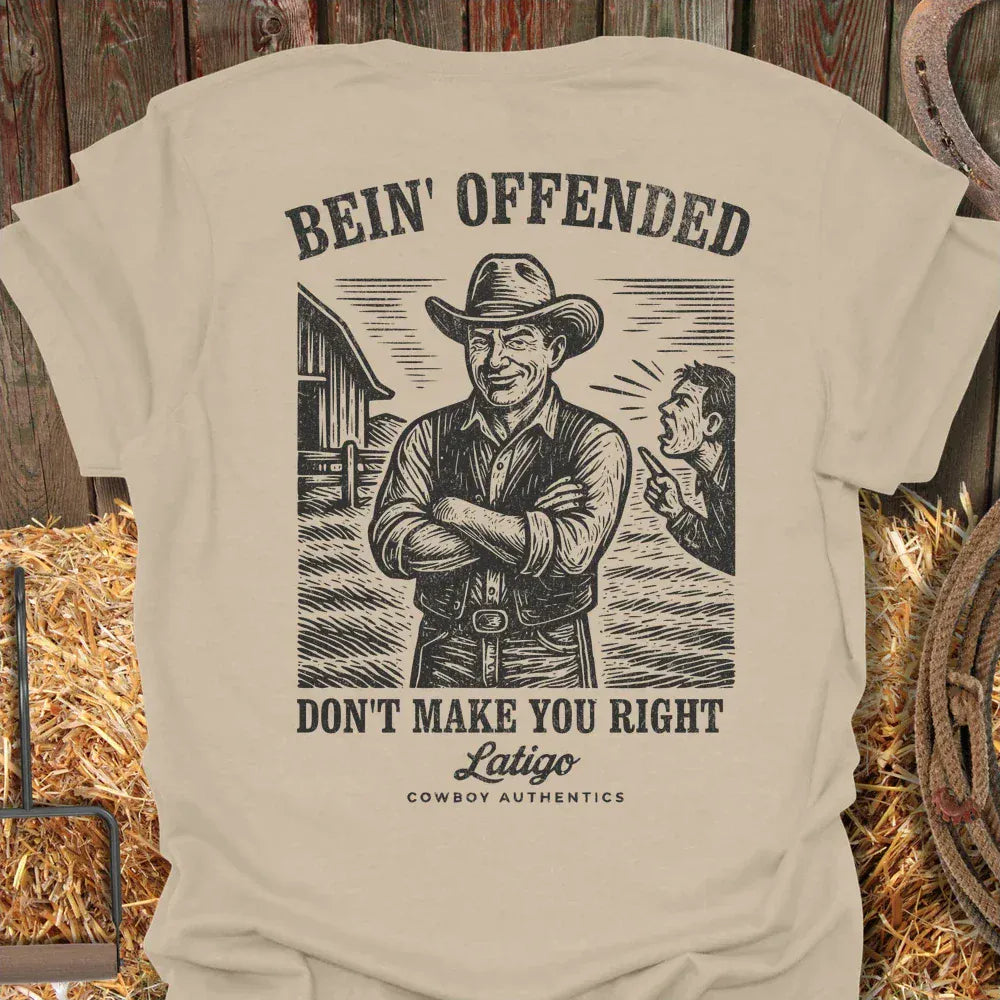 Printify T-Shirt Sand / S Bein' Offended Tee