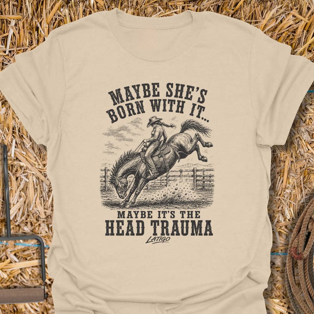 Printify T-Shirt Sand / S Born With It Tee