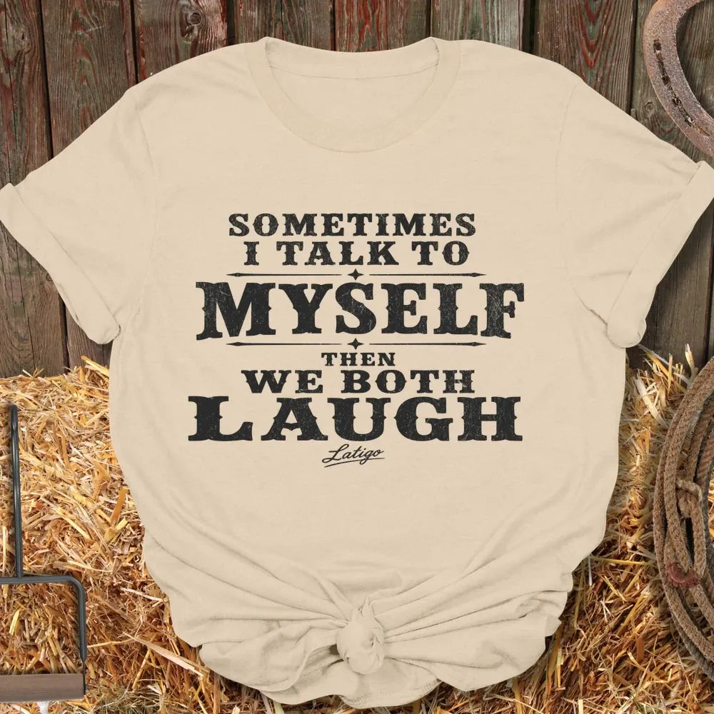 Printify T-Shirt Sand / S Both Laugh Tee