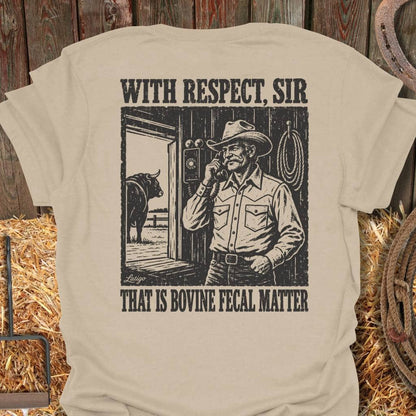 Printify T-Shirt Sand / S Bovine Fecal Tee