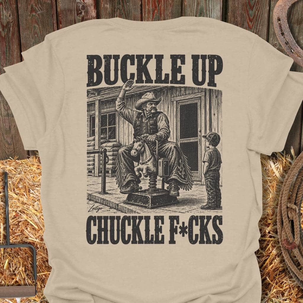 Printify T-Shirt Sand / S Buckle Up Tee