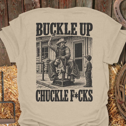 Printify T-Shirt Sand / S Buckle Up Tee