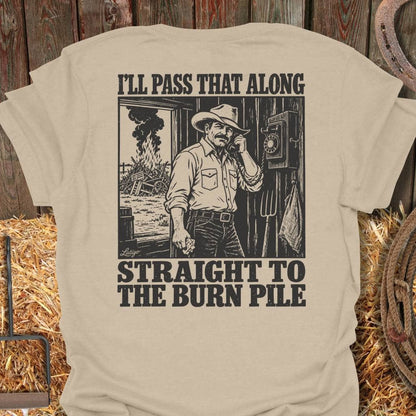 Printify T-Shirt Sand / S Burn Pile Tee