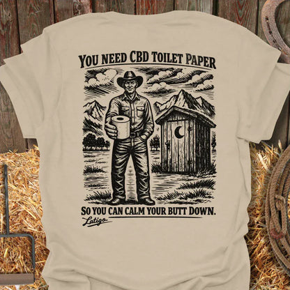 Printify T-Shirt Sand / S CBD Toilet Paper Tee