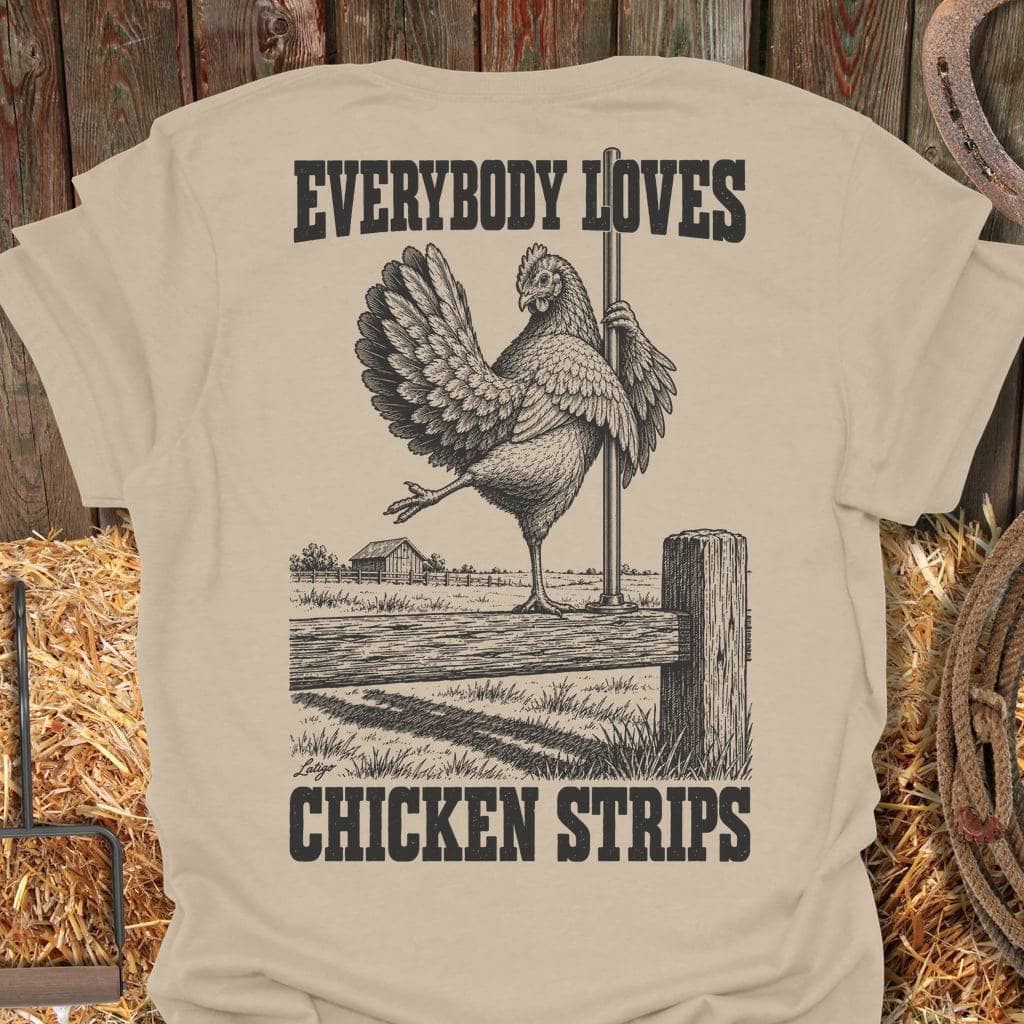 Printify T-Shirt Sand / S Chicken Strips Tee