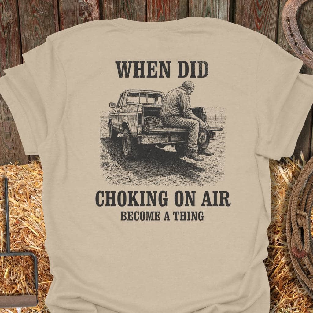 Printify T-Shirt Sand / S Choking On Air Tee