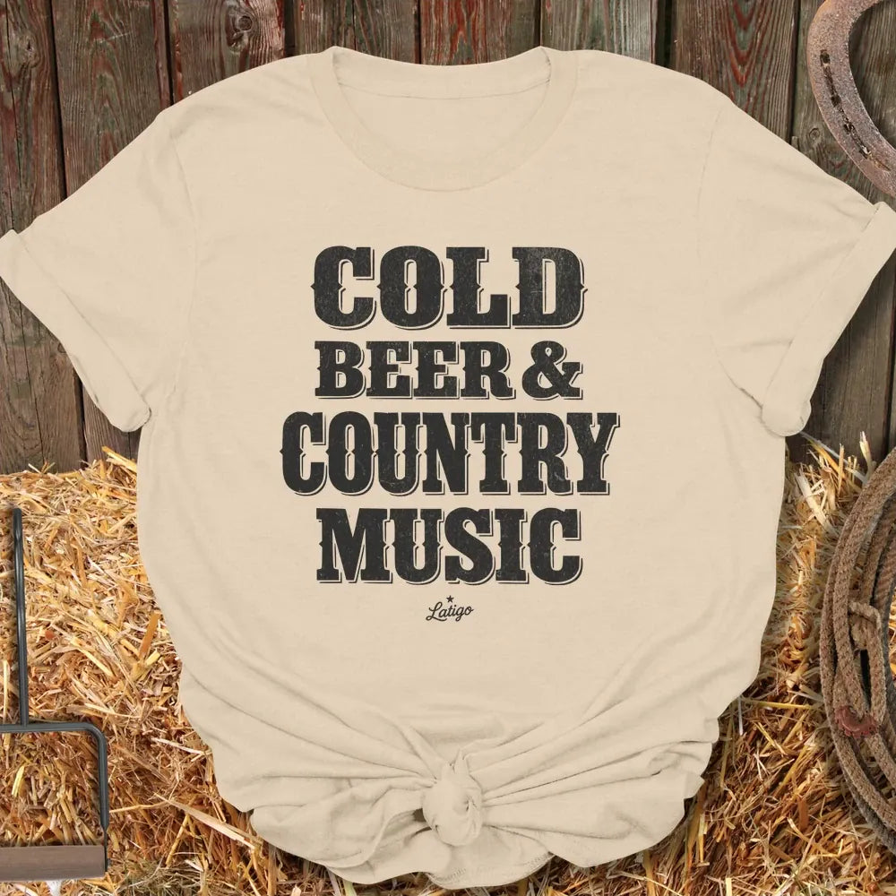 Printify T-Shirt Sand / S Cold Beer Tee