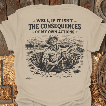 Printify T-Shirt Sand / S Consequences Tee