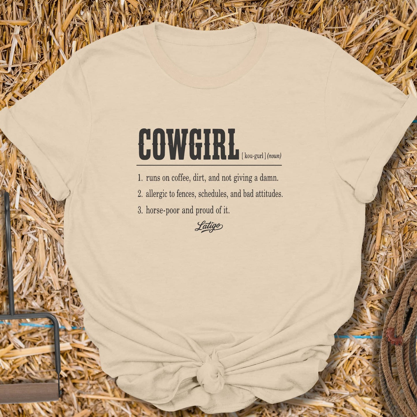 Printify T-Shirt Sand / S Cowgirl Tee