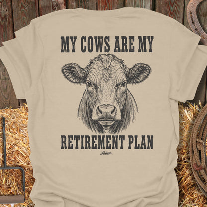 Printify T-Shirt Sand / S Cows Retirement Tee