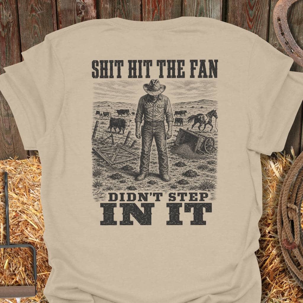 Printify T-Shirt Sand / S Didn't Step In It Tee
