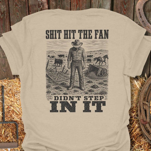 Printify T-Shirt Sand / S Didn't Step In It Tee