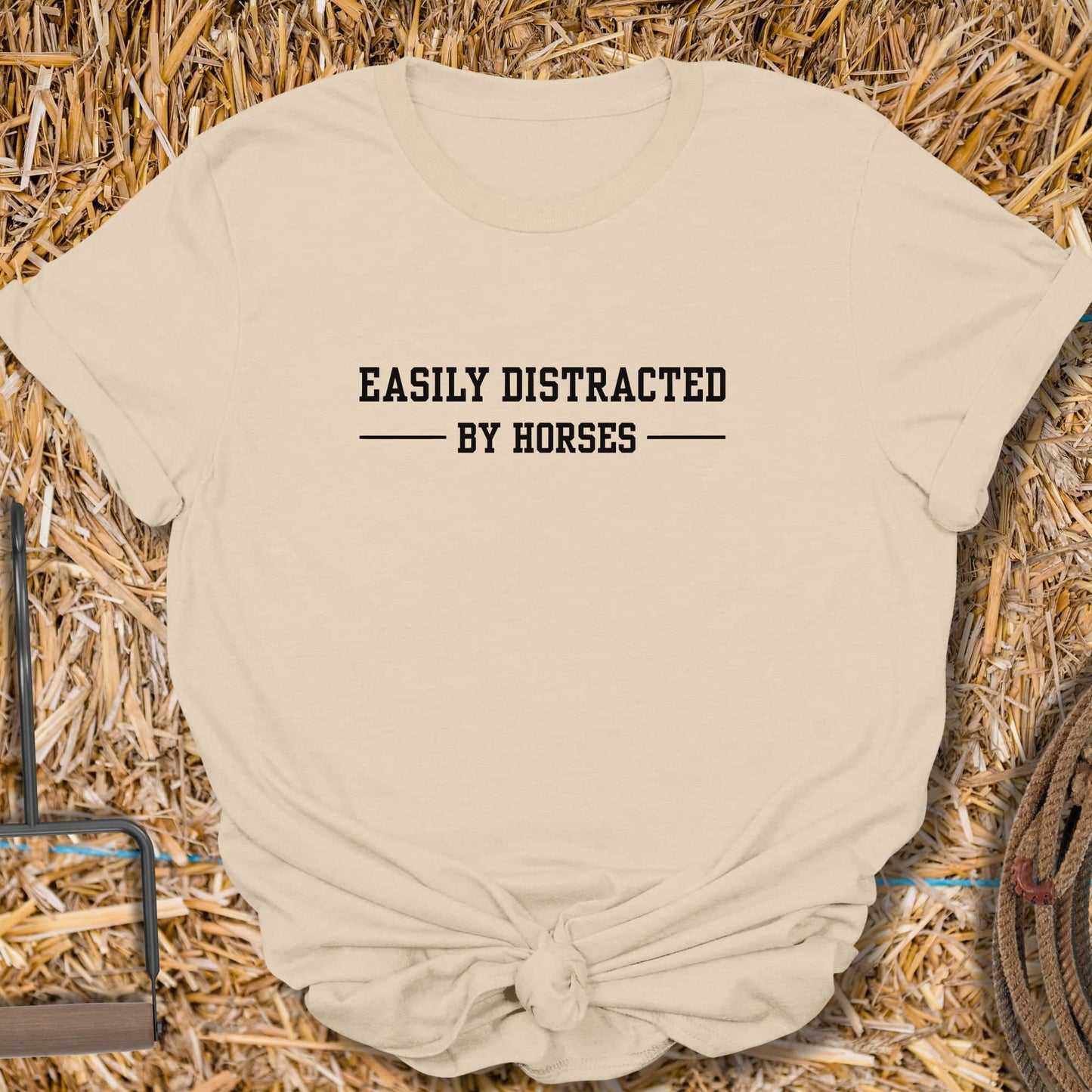 Printify T-Shirt Sand / S Distracted Tee