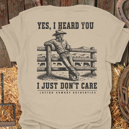 Printify T-Shirt Sand / S Don't Care Tee