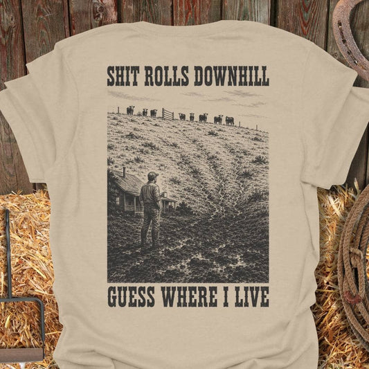 Printify T-Shirt Sand / S Downhill Tee