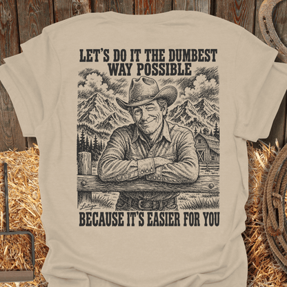 Printify T-Shirt Sand / S Dumbest Tee