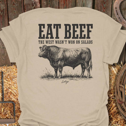 Printify T-Shirt Sand / S Eat Beef Tee
