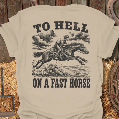 Printify T-Shirt Sand / S Fast Horse Tee