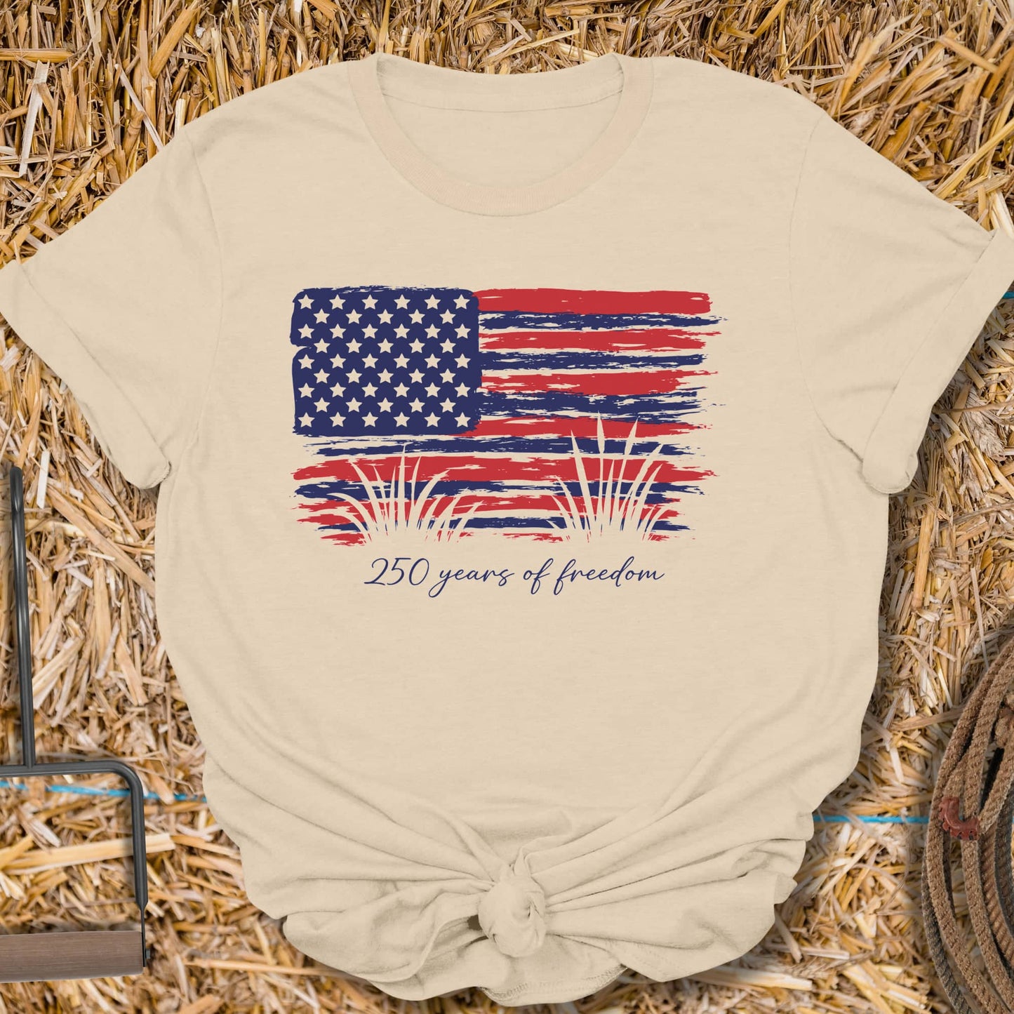 Printify T-Shirt Sand / S Fields Of Freedom Tee